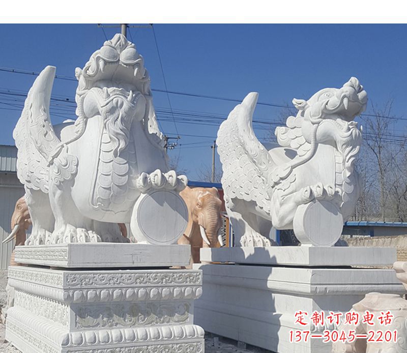 潍坊獬豸法院门口神兽石雕