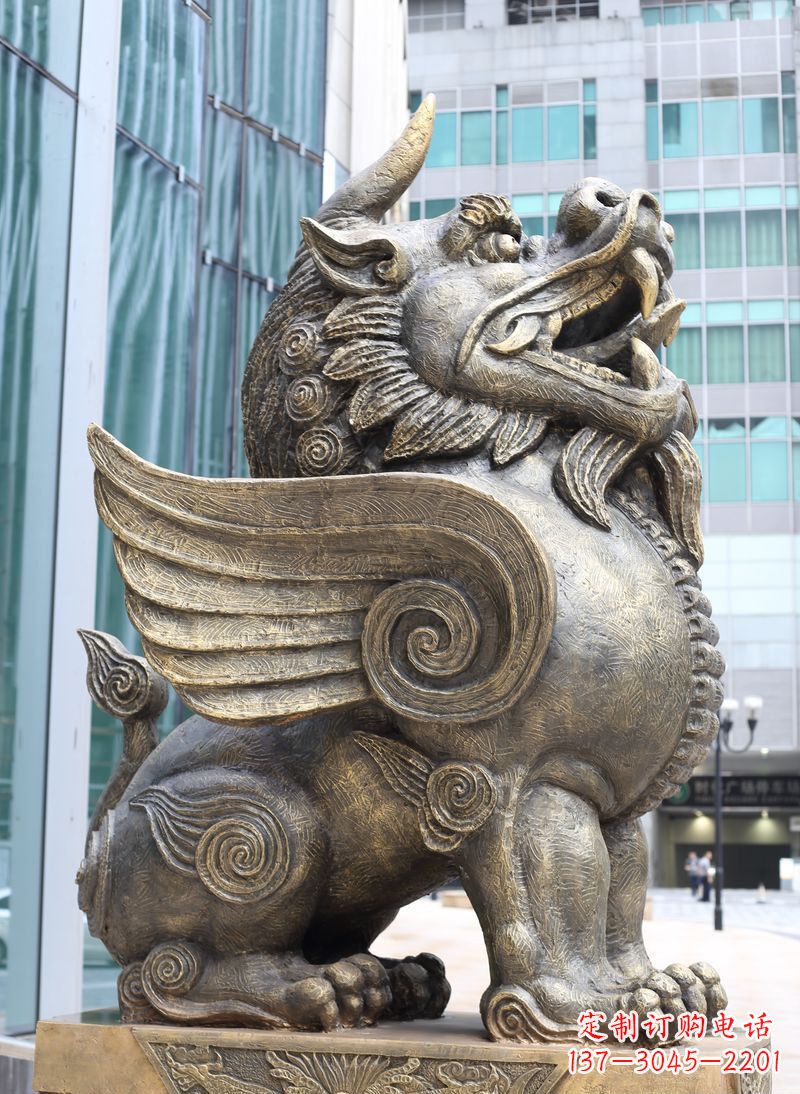 潍坊獬豸古代神兽铜雕