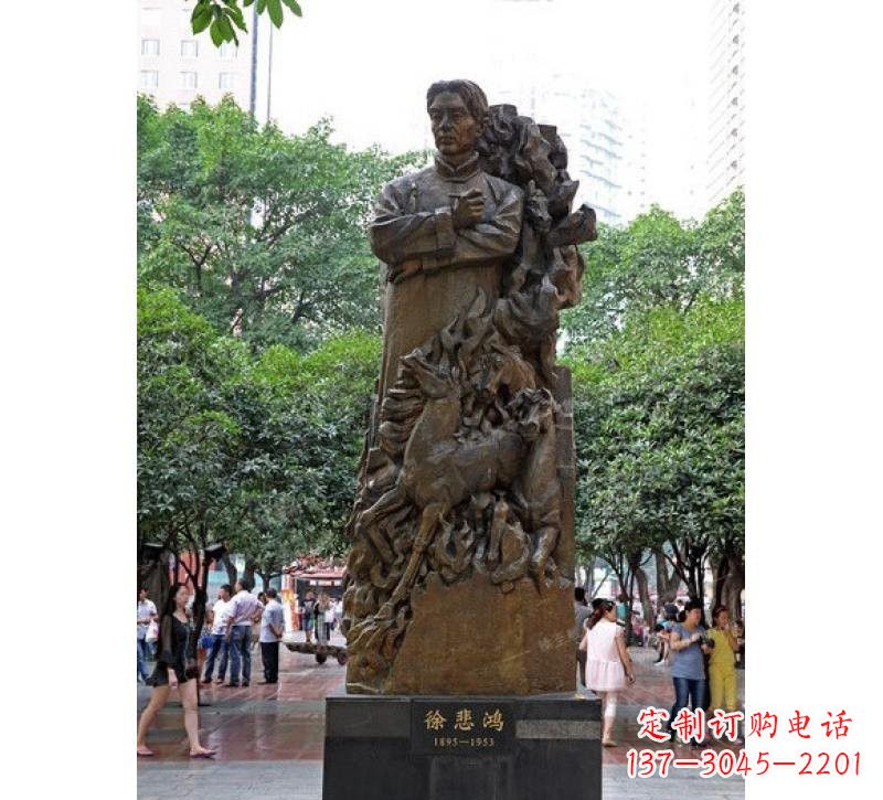 潍坊徐悲鸿铜雕