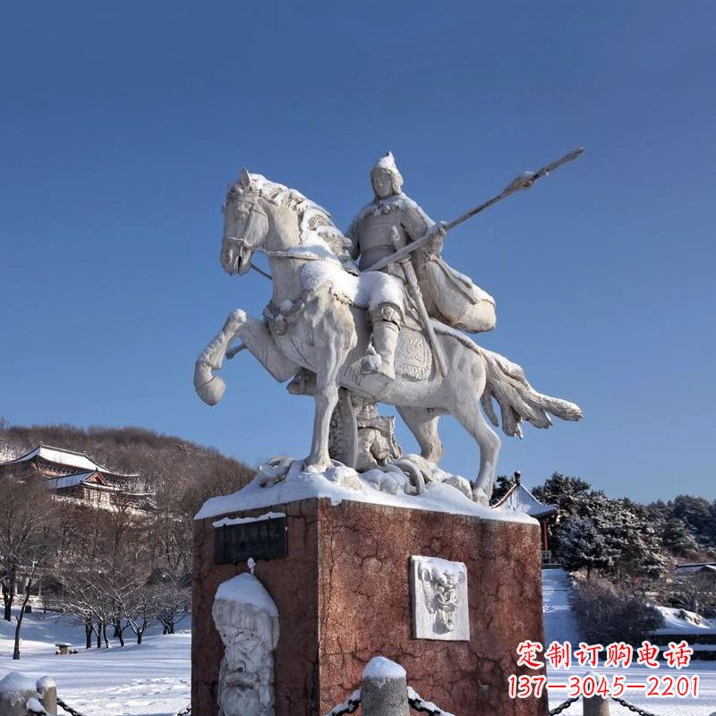 潍坊薛仁贵骑马雕像-中国历史名人唐朝名将景区景观雕塑