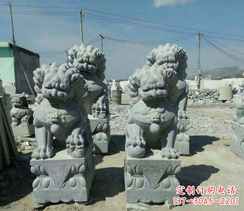 潍坊园林仿古狮子景观石雕