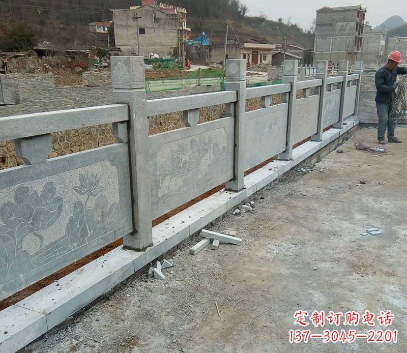 潍坊园林仿古石栏板景观石雕 (5)