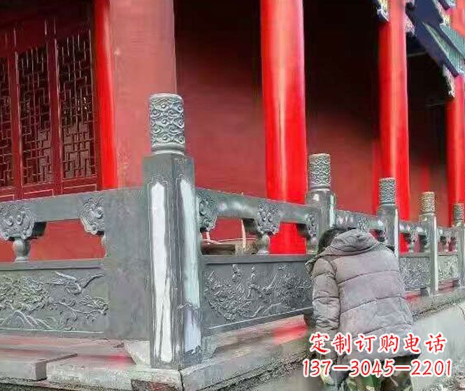 潍坊园林仿古石栏板景观石雕 (9)