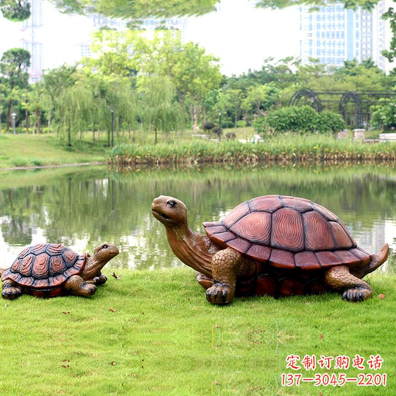 潍坊园林仿真乌龟玻璃钢池塘湖泊水景雕塑摆件