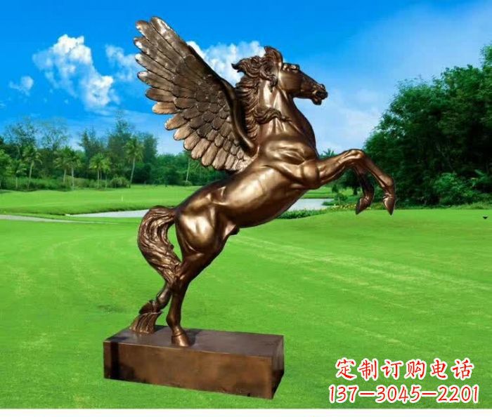 潍坊园林飞马铜雕 (2)