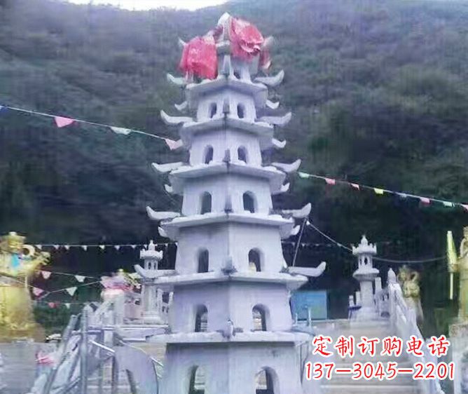 潍坊园林景观大理石宝塔石雕