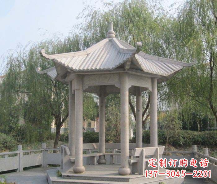 潍坊园林景观大理石凉亭石雕