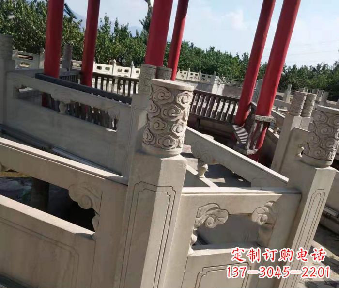 潍坊园林景观大理石桥栏板石雕 (3)