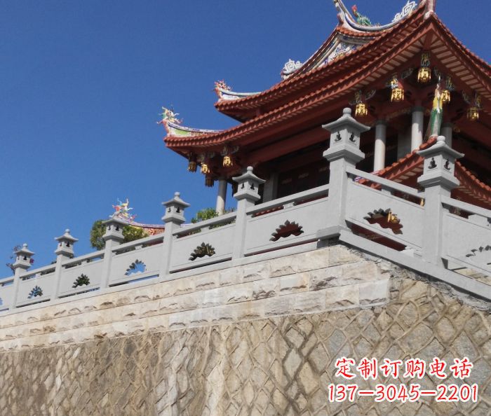 潍坊园林景观大理石镂空莲花石栏板