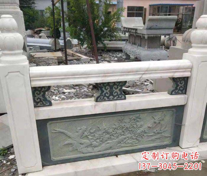 潍坊园林景观大理石桥栏板石雕 (2)
