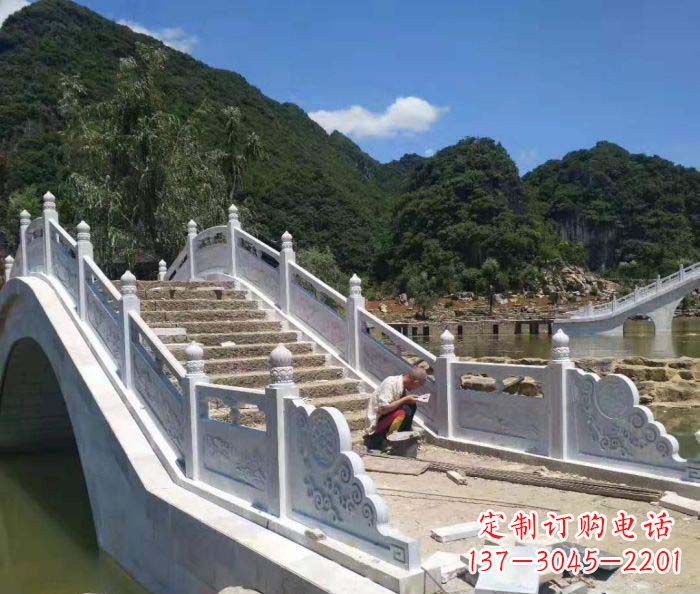 潍坊园林景观大理石桥栏板石雕_1