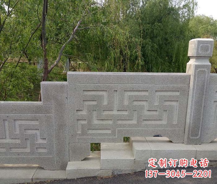 潍坊园林景观大理石桥栏板石雕 (7)