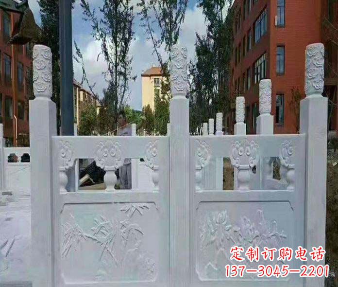 潍坊园林景观大理石桥栏板石雕_2