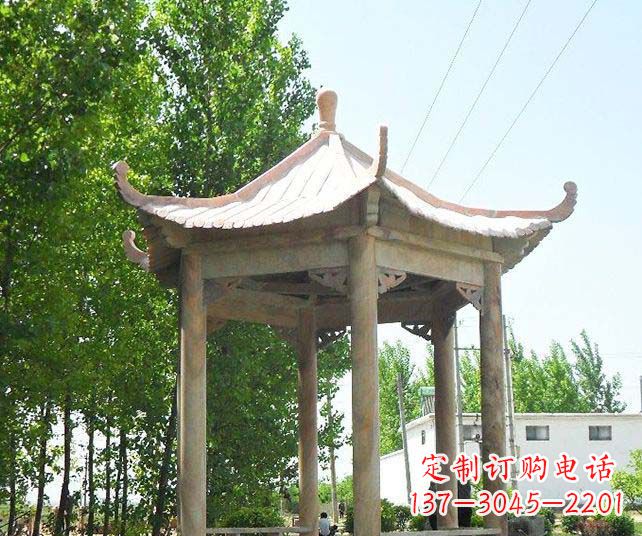 潍坊园林景观单层石雕凉亭