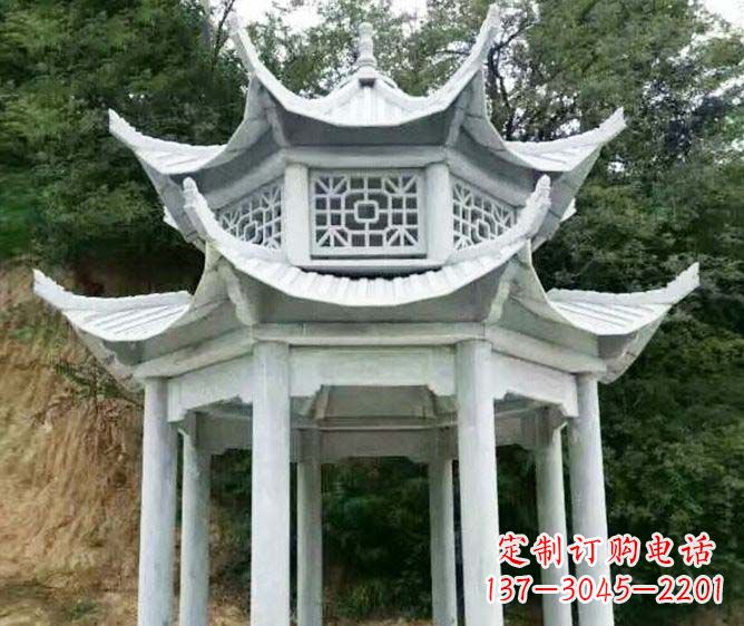 潍坊园林景观多层凉亭石雕