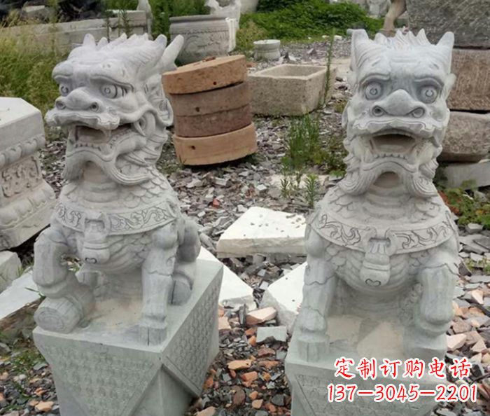 潍坊园林景观仿古麒麟石雕