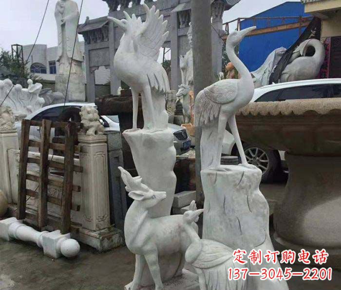 潍坊园林景观仙鹤石雕