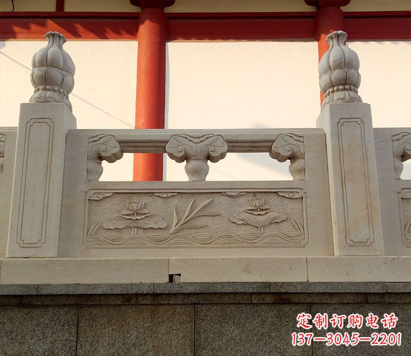 潍坊园林石浮雕栏板景观石雕 (2)