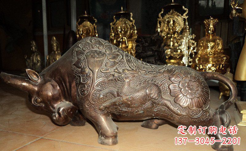 潍坊园林拓荒牛景观铜雕