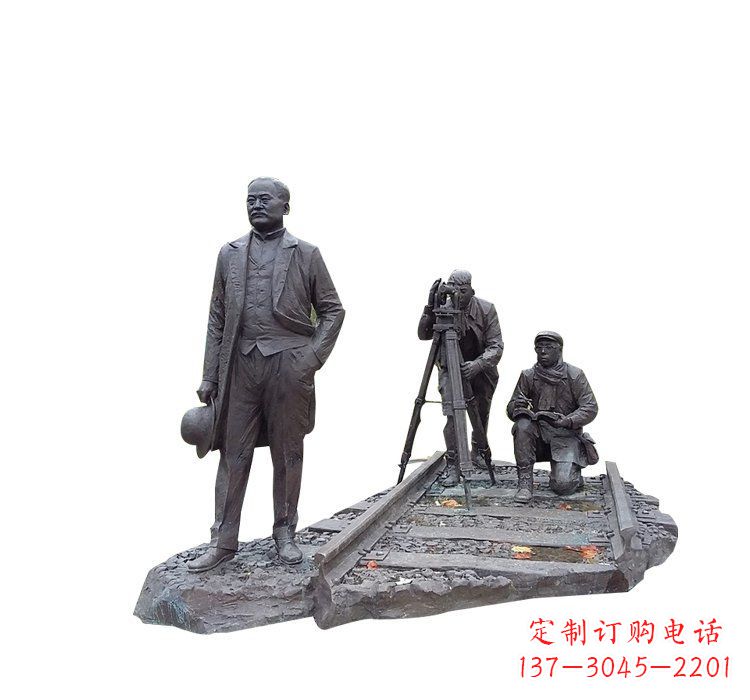 潍坊詹天佑铜雕