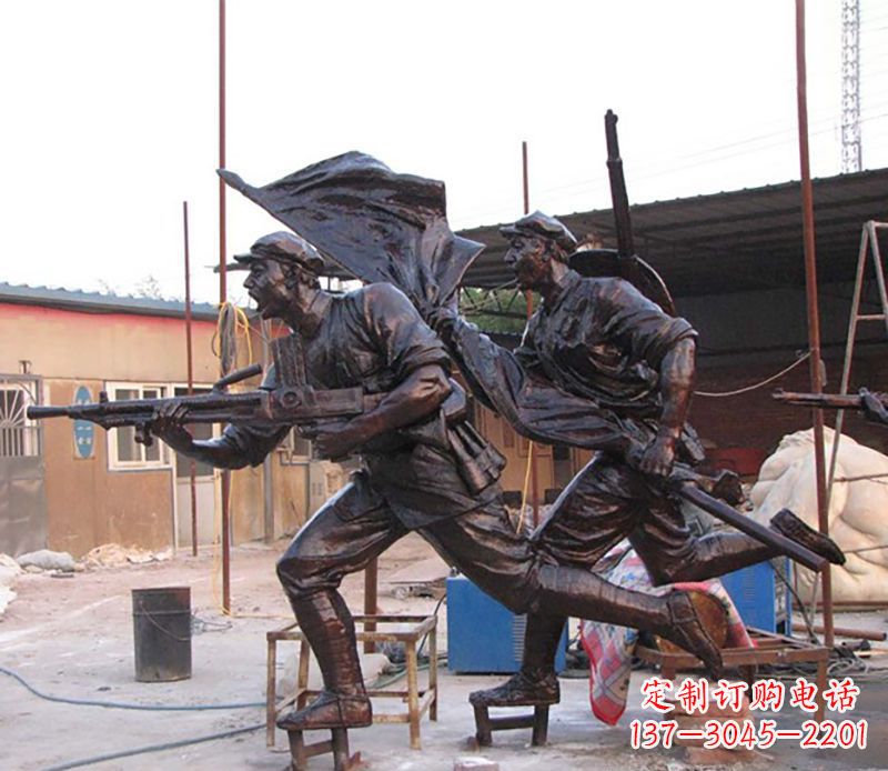 潍坊战士人物铜雕