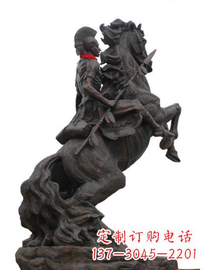 潍坊战士与马 铸铜雕塑
