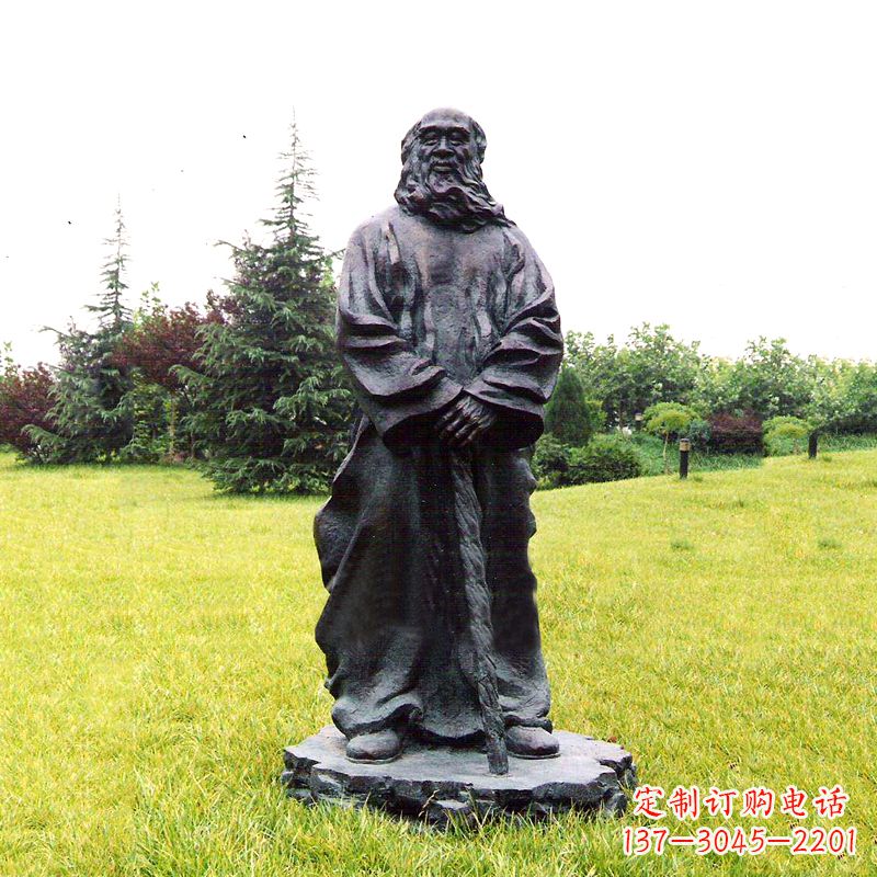 潍坊张大千铜雕像-公园近代名人著名人物雕塑