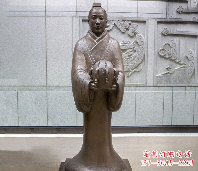 潍坊张衡科学家 人物铜雕