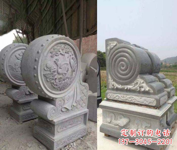潍坊招财抱鼓石大理石门墩