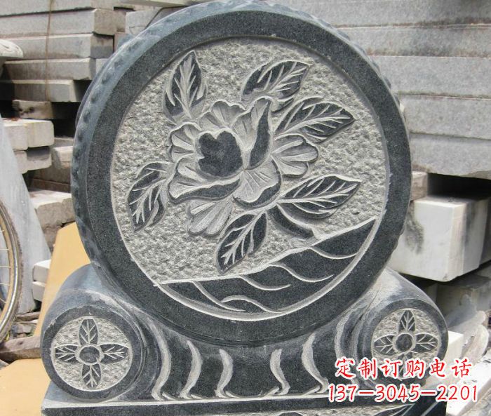 潍坊招财抱鼓石仿古石门墩
