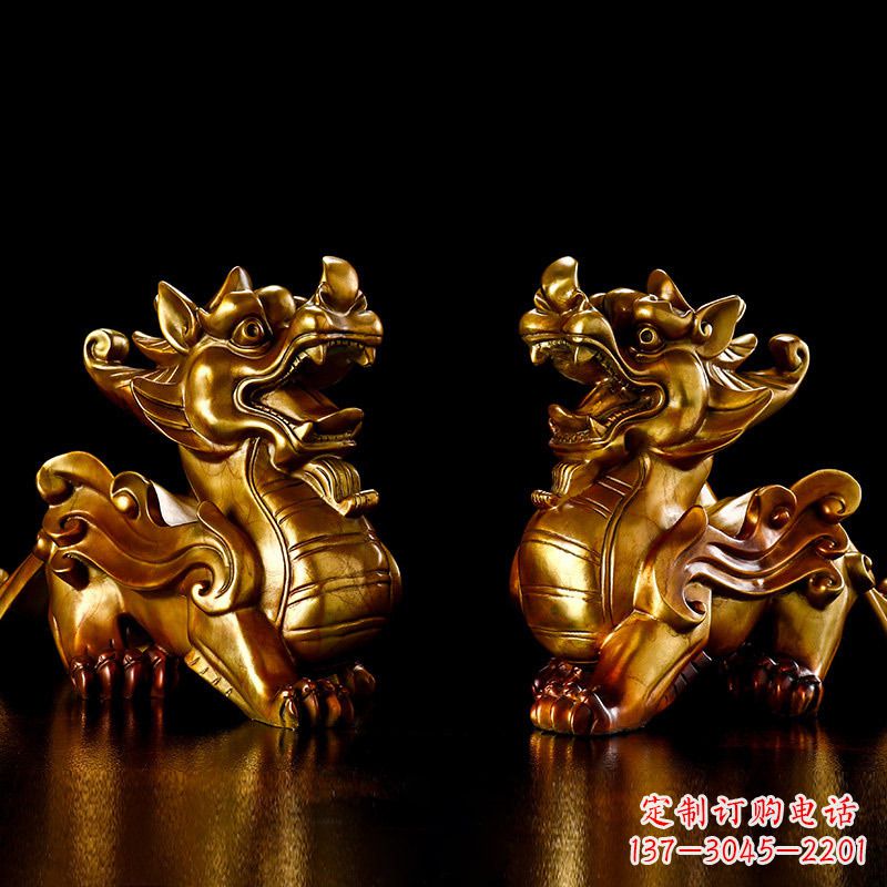 潍坊招财黄铜貔貅雕塑摆件