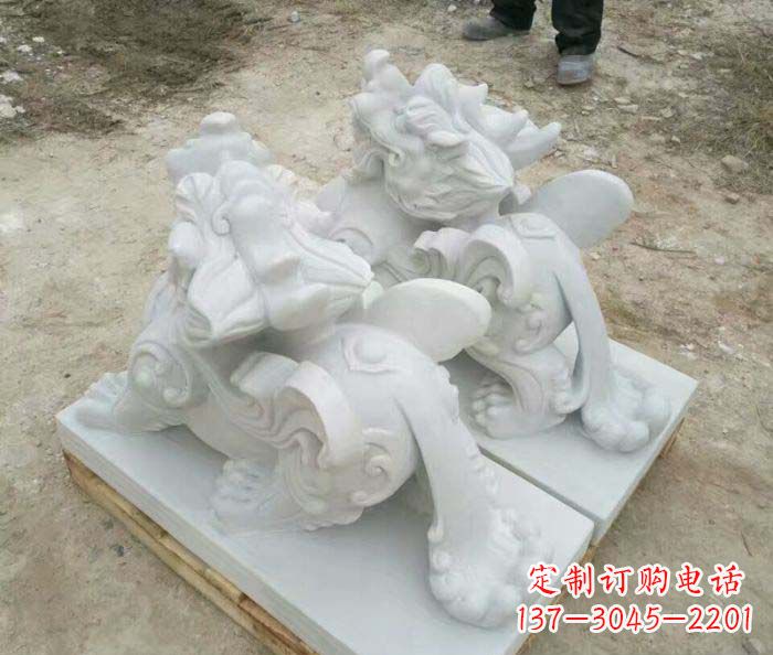 潍坊招财进宝立式貔貅门口石雕
