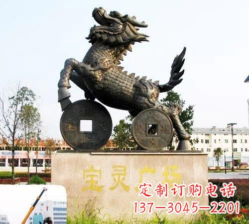 潍坊招财麒麟铜雕