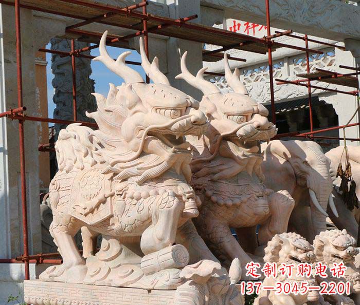 潍坊招财瑞兽麒麟石雕