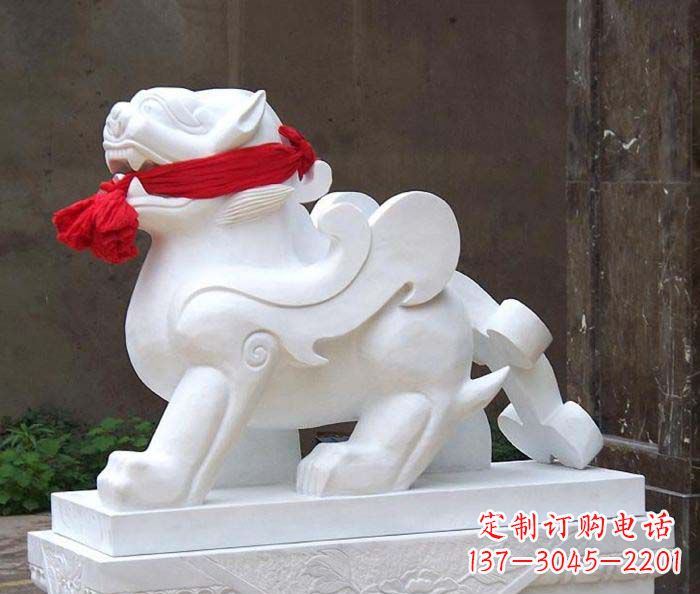 潍坊招财神兽汉白玉貔貅石雕