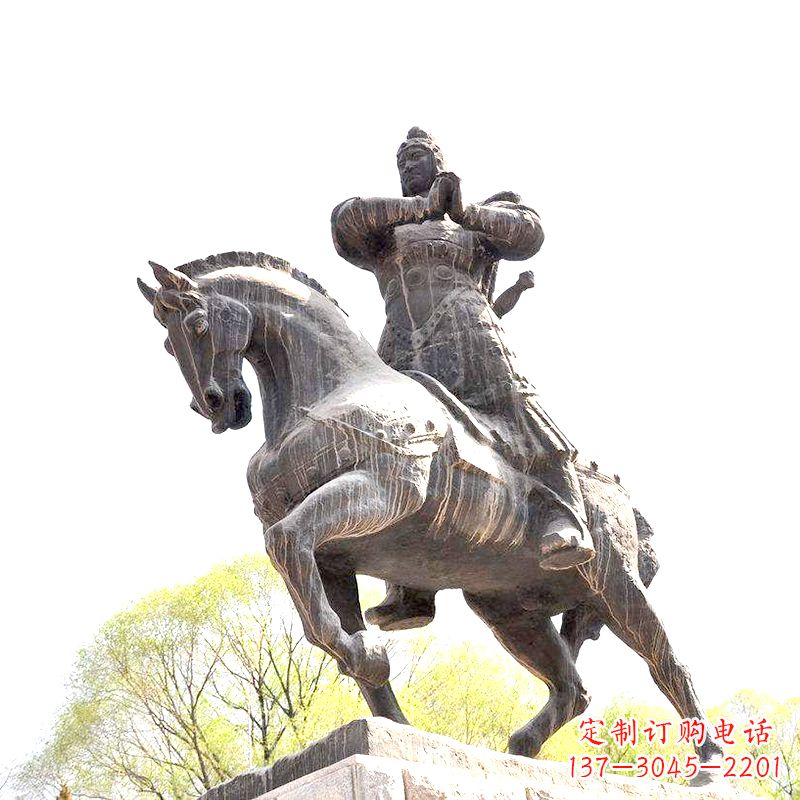 潍坊中国历史名人民族英雄霍去病铜雕塑
