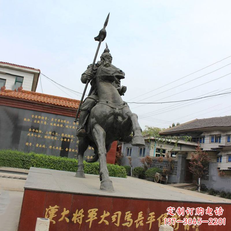 潍坊中国历史名人汉朝著名将领民族英雄卫青铜雕塑像