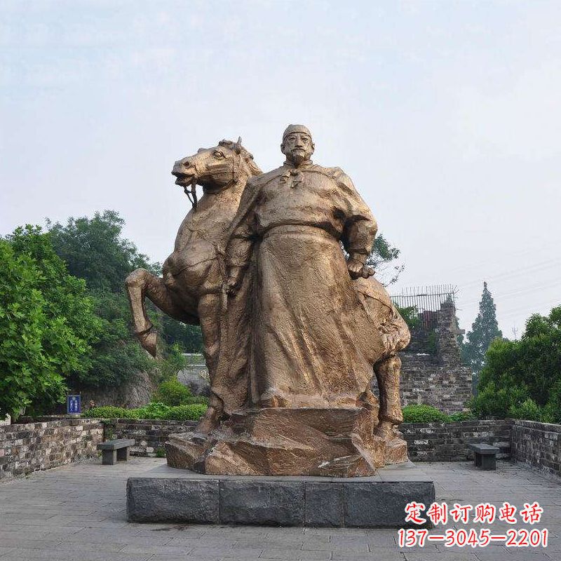 潍坊中国历史名人明太祖朱元璋铜雕像