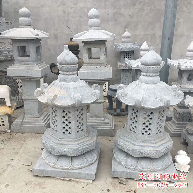 潍坊中式低墩石雕灯笼