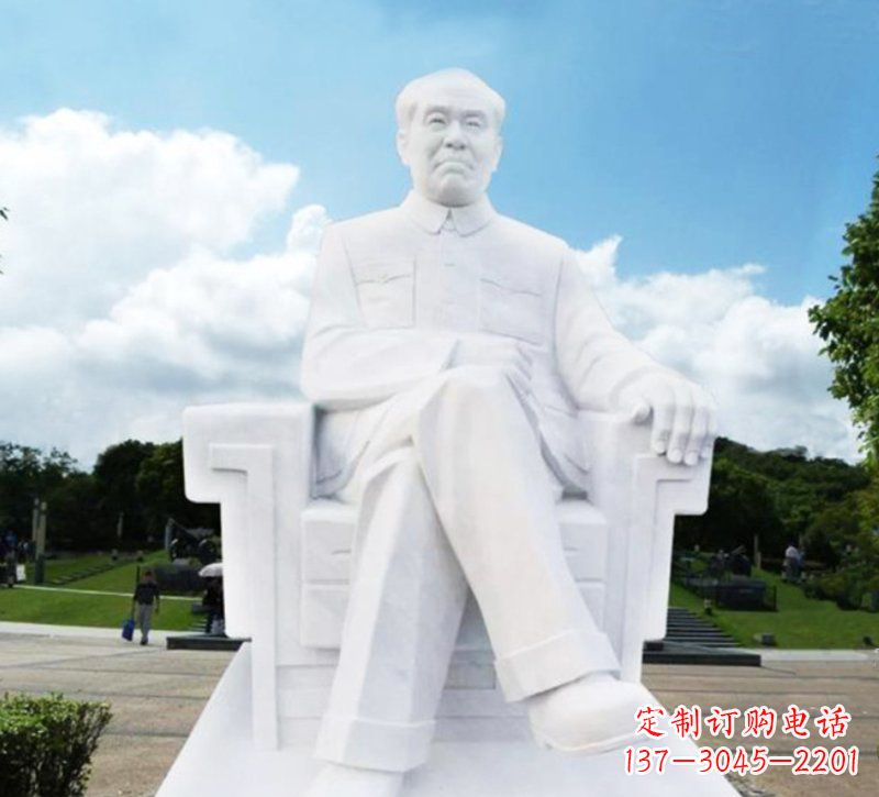 潍坊朱德坐式伟人石雕