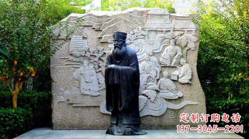 潍坊朱熹古代名人铜雕_2