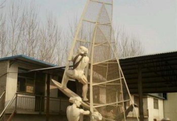 潍坊园林不锈钢帆船景观雕塑