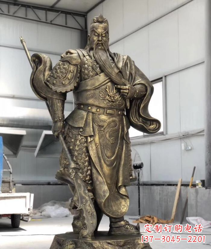 潍坊铸铜关公雕塑