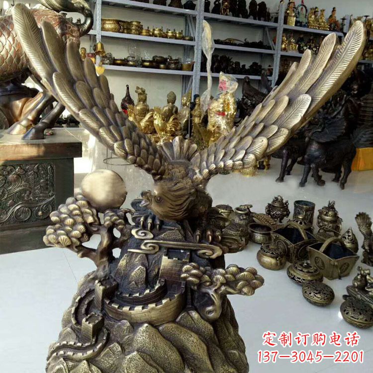 潍坊铸铜老鹰雕塑