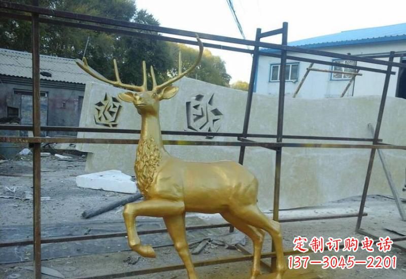 潍坊铸铜梅花鹿雕塑