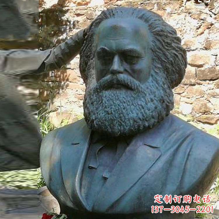 潍坊铸铜名人无产阶级导师马克思头像雕塑