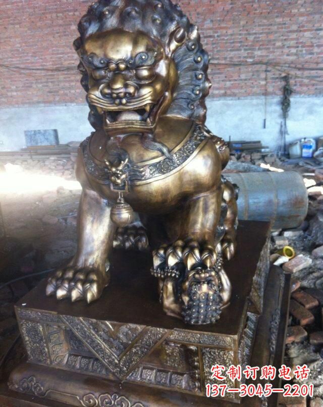 潍坊铸铜母子狮子雕塑