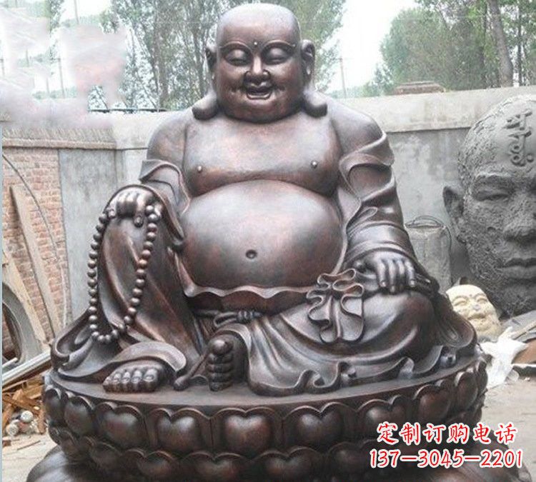 潍坊宗教庙宇弥勒佛铜雕222