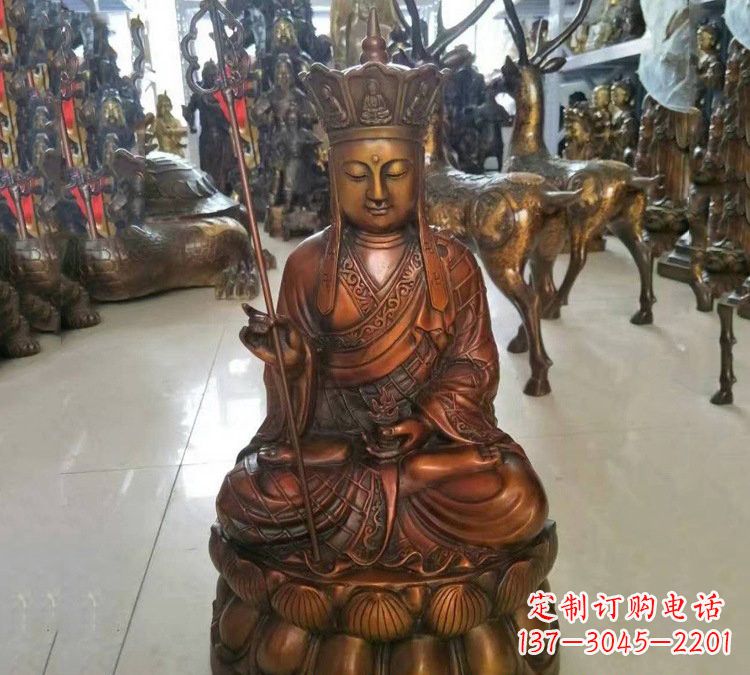 潍坊坐式地藏菩萨铜雕