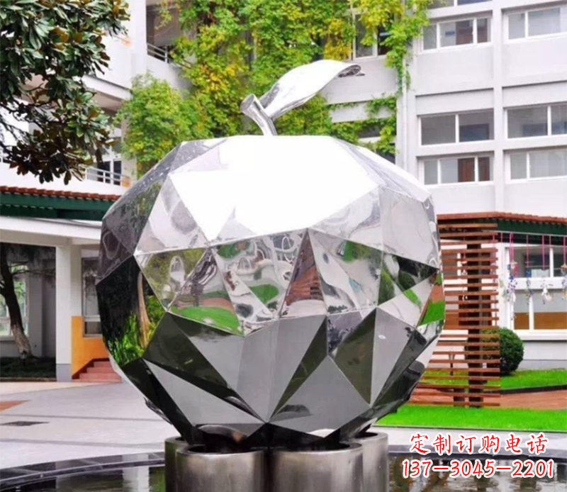 潍坊户外不锈钢水果雕塑